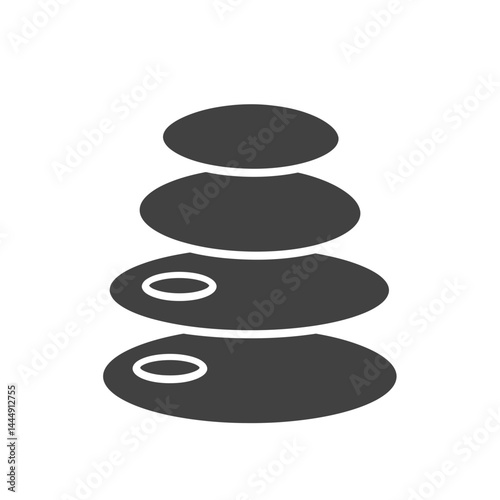Zen Stones: A serene stack of balanced stones, a symbol of peace, meditation, and mindfulness.