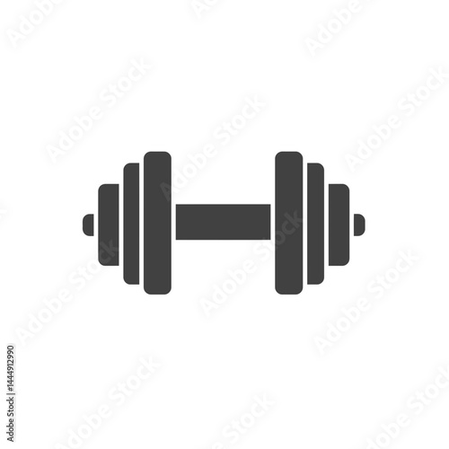 The embodiment of strength: A monochrome dumbbell, a visual testament to the pursuit of fitness, muscular build and a healthy lifestyle.