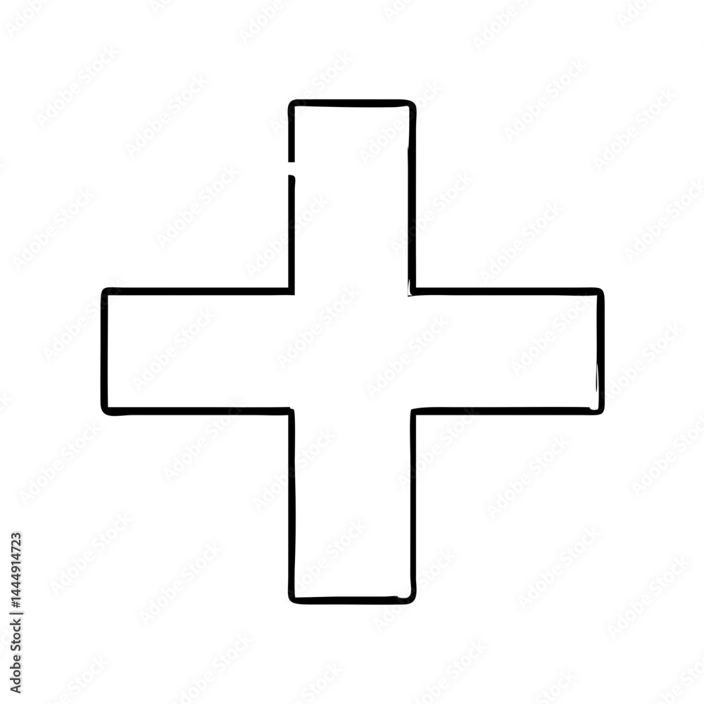 Fototapeta premium red cross sign icon, red cross sign vector illustration-simple illustration of red cross sign, perfect for red cross sign logos and icons