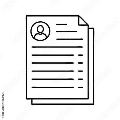 resume icon, resume vector illustration-simple illustration of resume, perfect for resume logos and icons
