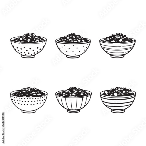 Hand-drawn Chili Con Carne Dish Illustration for Menus