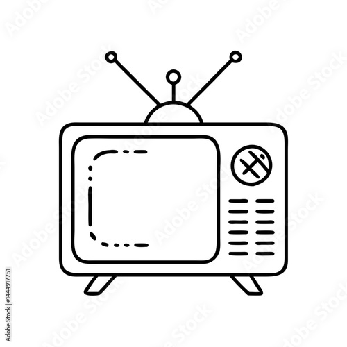 retro tv xxl icon icon, retro tv xxl icon vector illustration-simple illustration of retro tv xxl icon, perfect for retro tv xxl icon logos and icons