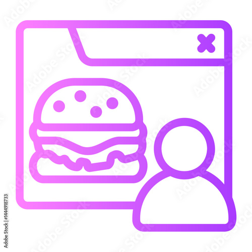 food blogger gradient icon