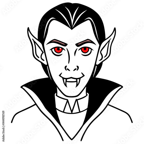 Vampire with blood-red eyes