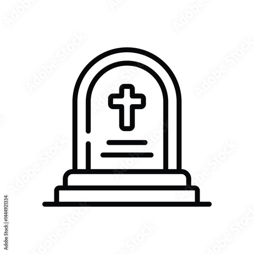 Cemetery  Icon vector stock illustration