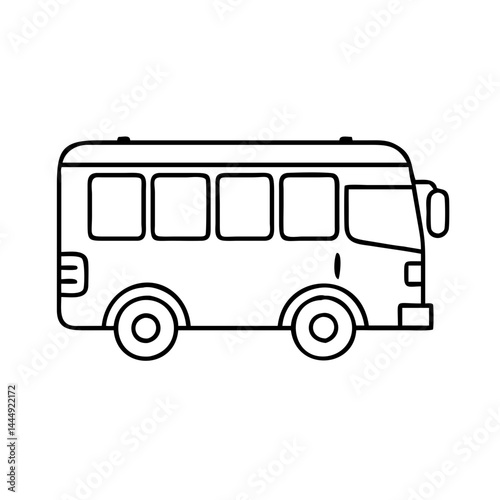 school bus icon, school bus vector illustration-simple illustration of school bus, perfect for school bus logos and icons