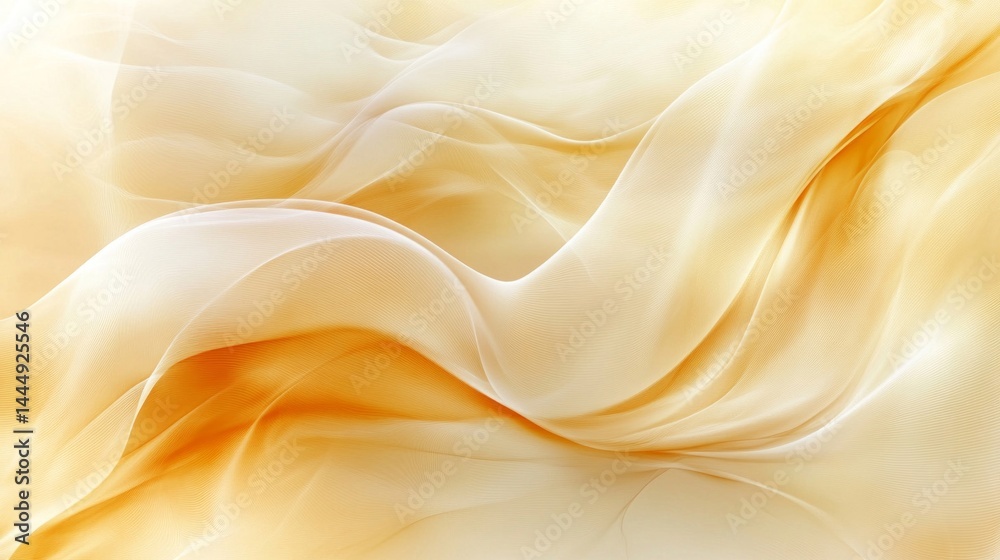 Obraz premium Golden Yellow Fabric Drape Abstract Background