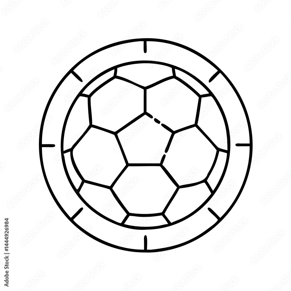 Fototapeta premium soccer ball icon icon, soccer ball icon vector illustration-simple illustration of soccer ball icon, perfect for soccer ball icon logos and icons