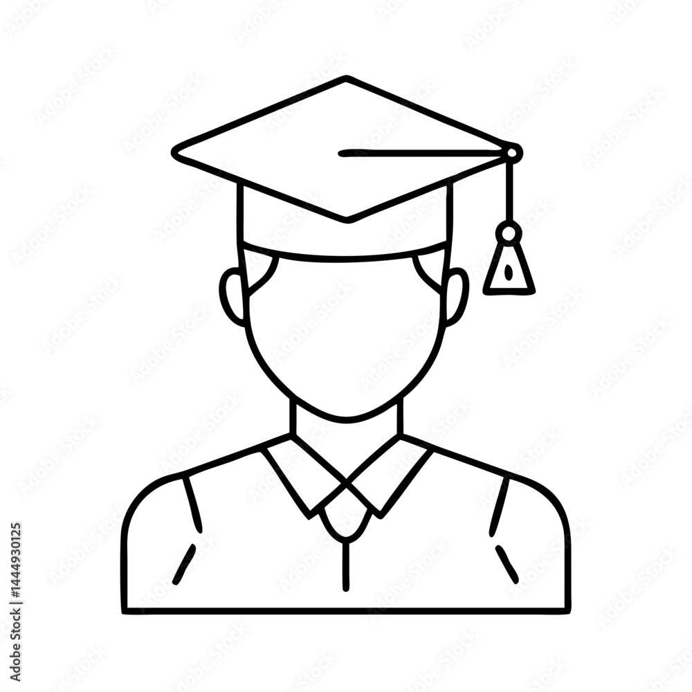 student graduation icon, student graduation vector illustration-simple illustration of student graduation, perfect for student graduation logos and icons
