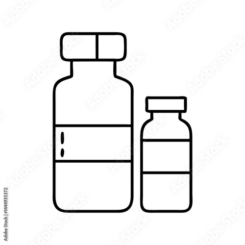 vaccine vial bottle icon, vaccine vial bottle vector illustration-simple illustration of vaccine vial bottle, perfect for vaccine vial bottle logos and icons