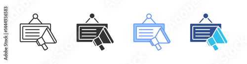 Opening Multi Style Icon Set Vector 