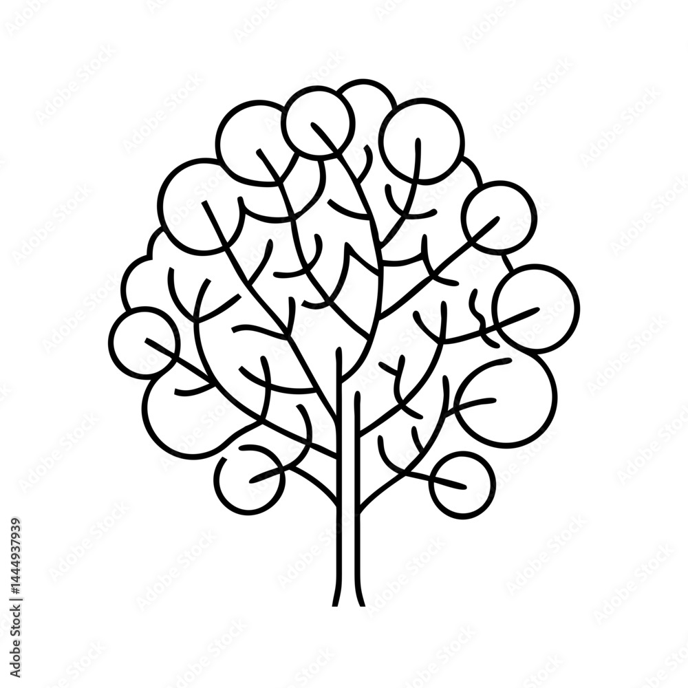 Fototapeta premium abstract tree icon icon, abstract tree icon vector illustration-simple illustration of abstract tree icon, perfect for abstract tree icon logos and icons