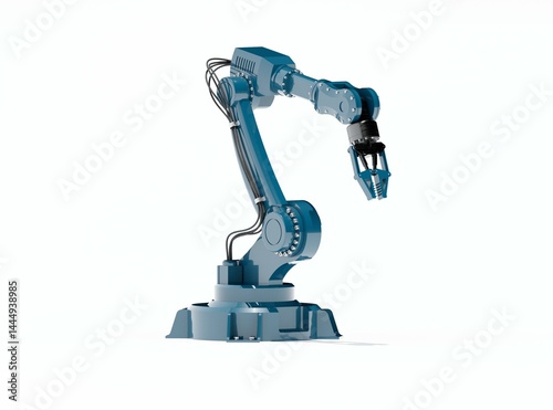 3d rendering illustration of modern manipulator arm for production automation on white background