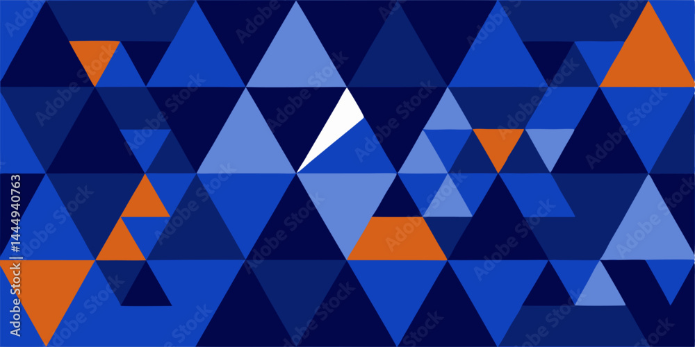 Abstract Blue Orange Triangle Pattern Abstract Blue Orange Triangle Pattern
