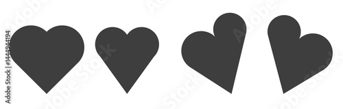 Black Heart, Heart , Heart Icon Set, Love, Logo, Variations, Heart Vector Icons, Love Symbols, Hearts Icon, Hand Drawn Heart, Stock Vector, Watercolor Heart, Relationship, Art, Painting