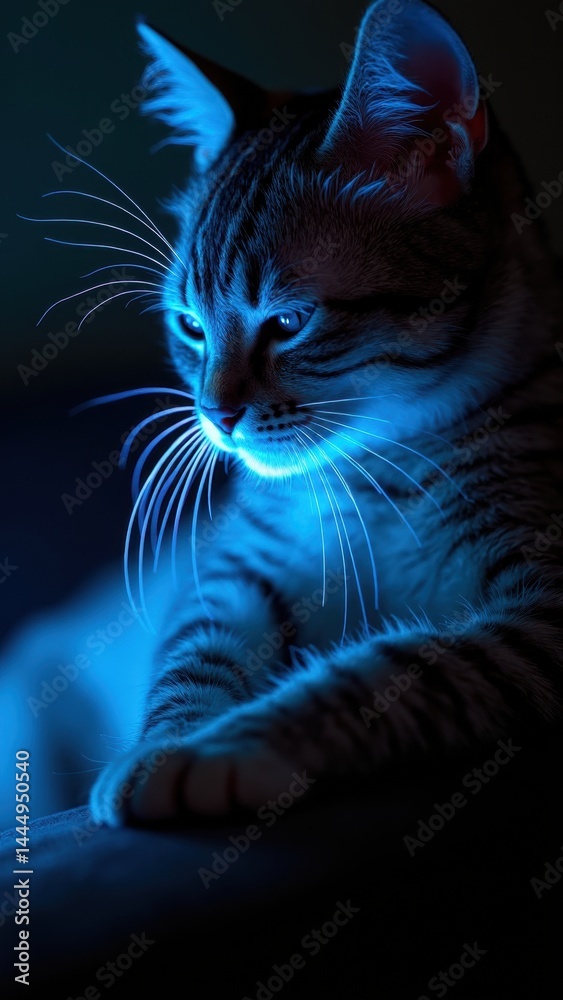Cat is laying on a surface with its eyes closed. The cat is looking at the camera