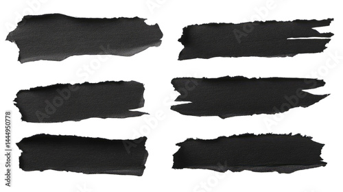 Obraz na płótnie High-Quality Black Paint Smudge Strokes on White Background for Artistic Creativity and Design Projects in Graphic Design and Art Applications w salonie