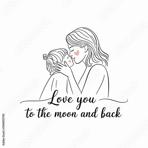 A mother lovingly embraces her child, both adorned with heart-shaped blush marks on their cheeks