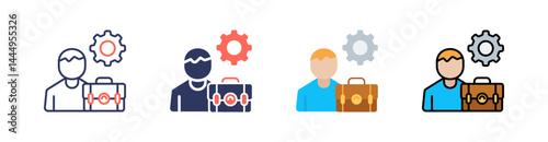 Employment Multi Style Icon Set Vector 