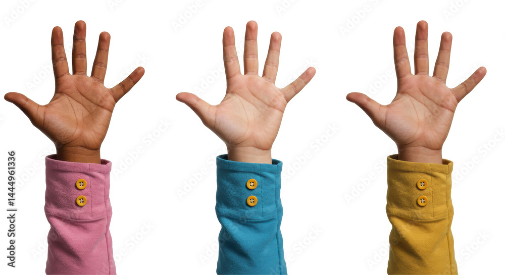 Obraz premium Isolated Hands Up