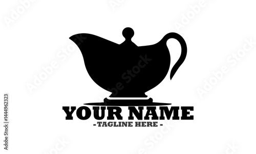 A sketchy icon of a gravy boat logo art, vector icon of a classic gravy boat design and illustration background classic gravy boat template