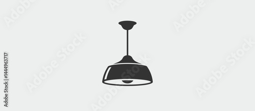 Simple Modern Pendant Light Icon Graphic Design