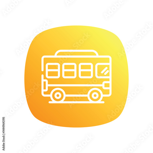 Bus Icon vector stock illustration