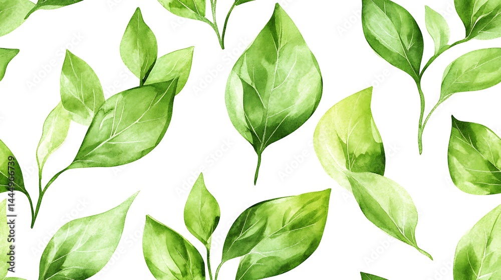 Seamless pattern of elegant watercolor tropical foliage in vibrant greens on white background Luxury Botanical Wallpaper and Wall Murals High-End Tropical Textile and Fabric Design Seamless pattern of elegant watercolor tropical foliage in vibrant greens on white background Luxury Botanical Wallpaper and Wall Murals High-End Tropical Textile and Fabric Design