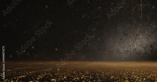 Black gold glitter backdrop, refined shimmer texture , decorative, event, coupon