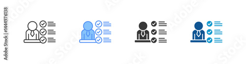 Organization Structure Multistyle Icon Sheet