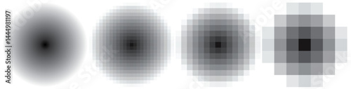 set of vector grayscale pixelated backgrounds