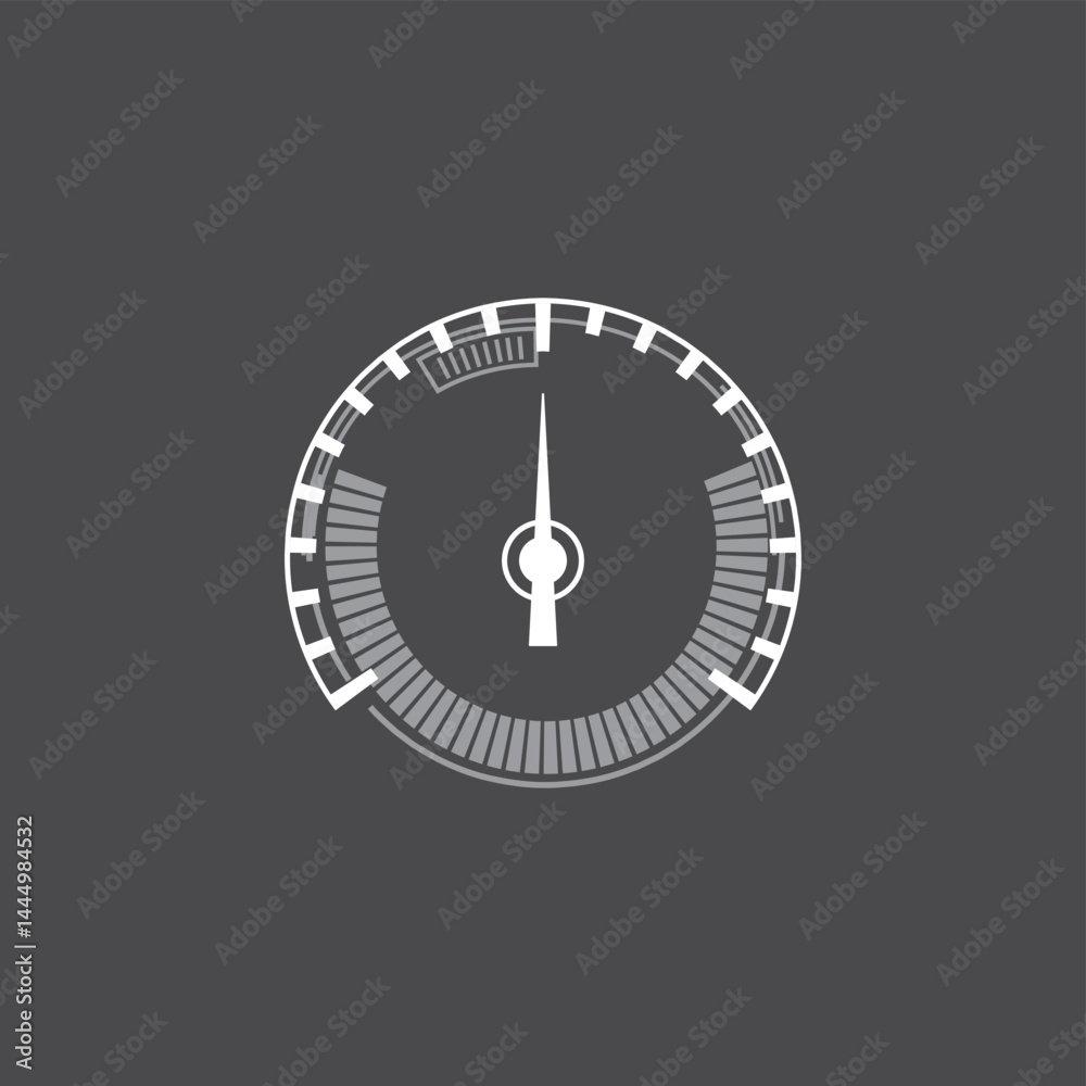 Car dashboard gauge, white silhouette on black isolated background. Car dashboard gauge, white silhouette on black isolated background.