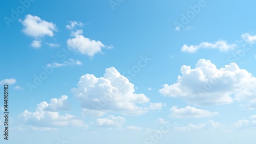 Clear blue sky with soft white clouds. Perfect for backgrounds, travel themes, and nature-inspired designs