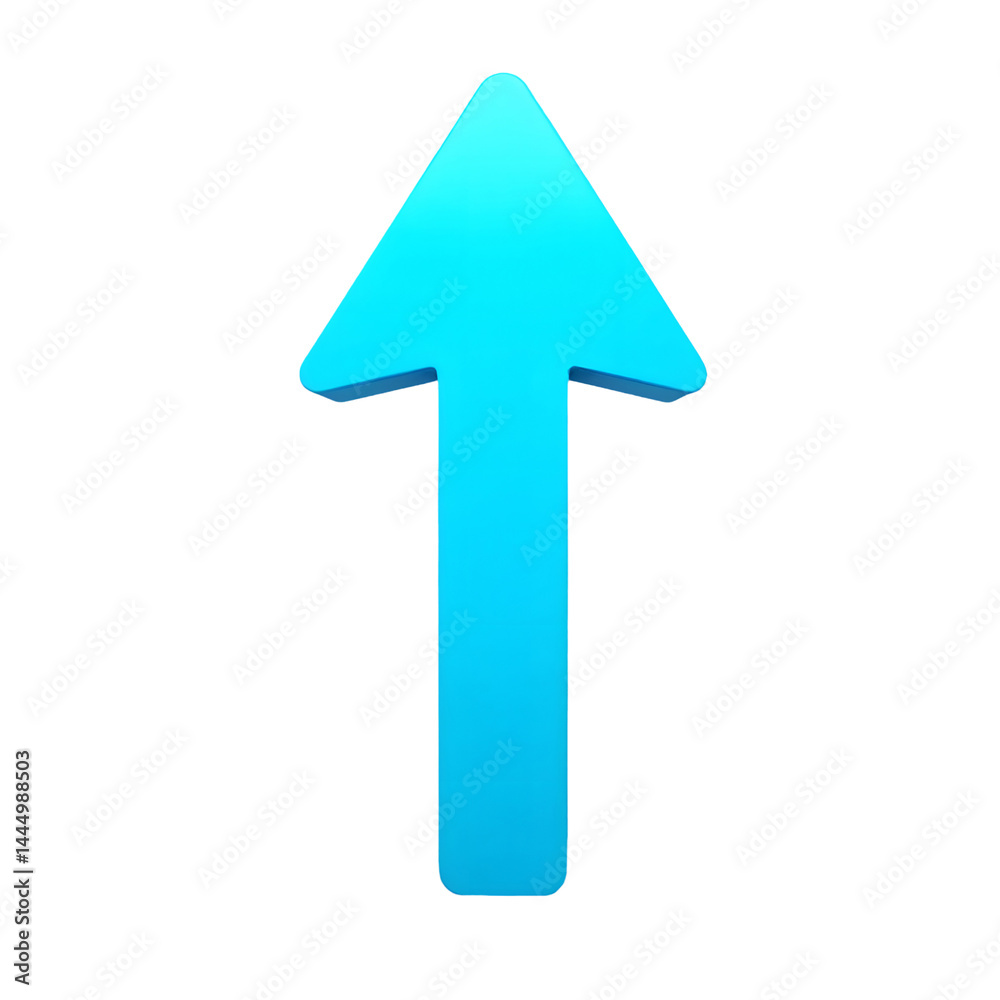 A vibrant blue upward arrow icon representing navigation growth and positive momentum in digital applications A vibrant blue upward arrow icon representing navigation growth and positive momentum in digital applications