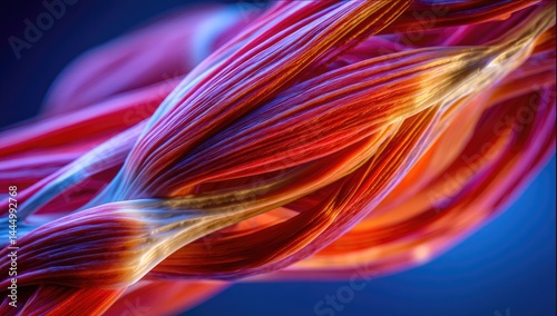 Close-up muscle fibers