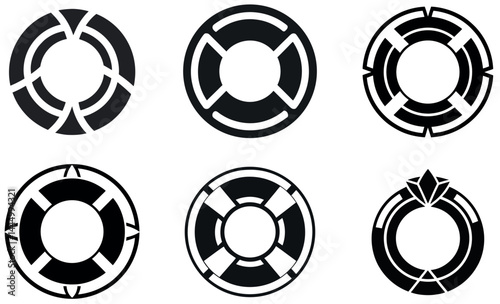 Abstract Circular Designs with Lifebuoy Motifs