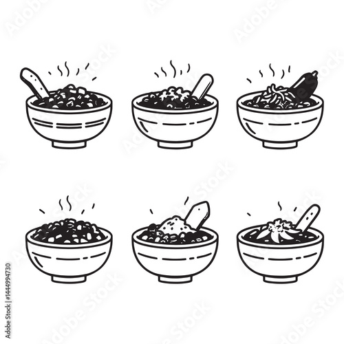 Minimalist Chili Con Carne Food Icon for Culinary Projects