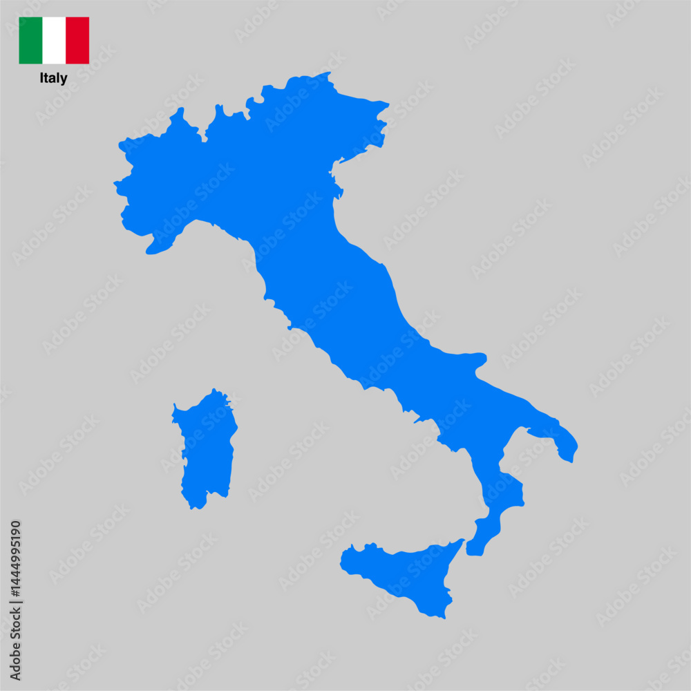 Obraz premium Italy map vector isolated on transparent background