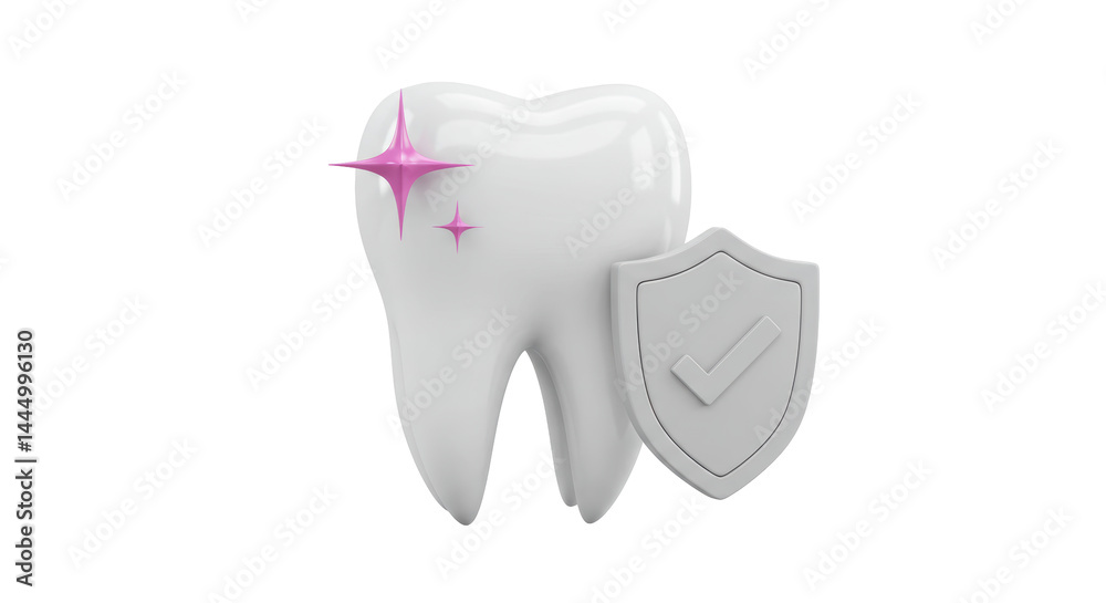Isolated Tooth with Shield Isolated Tooth with Shield