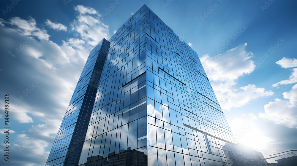 Fototapeta premium modern office building in the sky