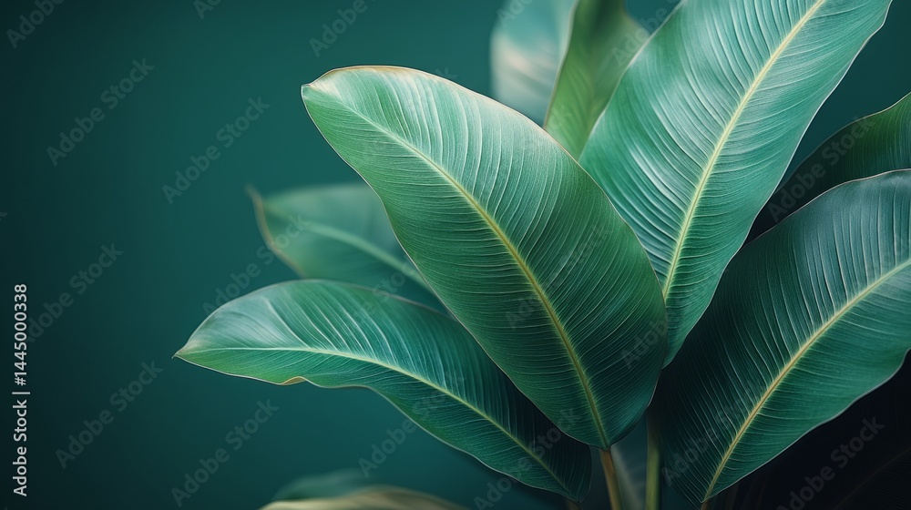 Obraz premium Vibrant green leaves bring natural beauty, creating a serene vibe for indoor decor or zen spaces