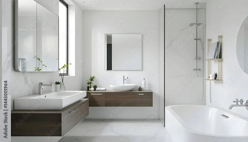 custom made wallpaper toronto digitalminimalist white bathroom with modern fixtures and bathtub