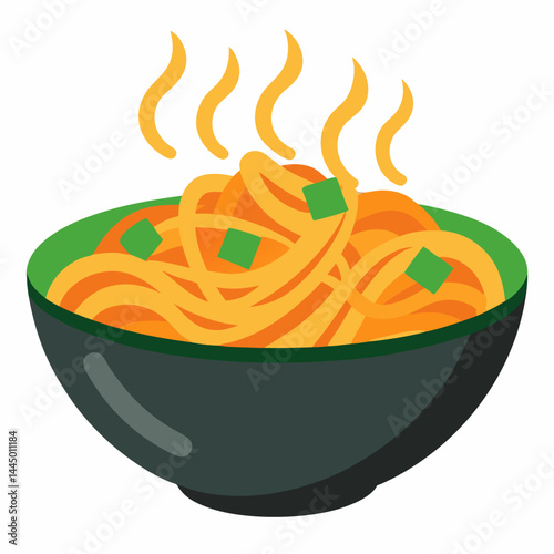 Pad thai vector on white background