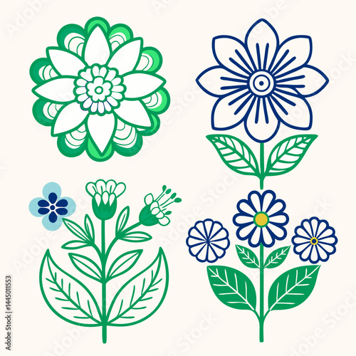 premium vector elegant watercolor folower