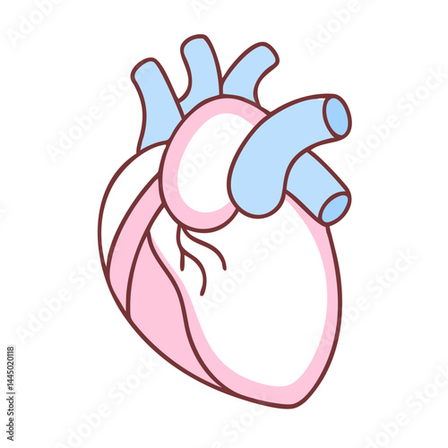 Heart Icon Illustration in Soft Colors for Health Awareness  