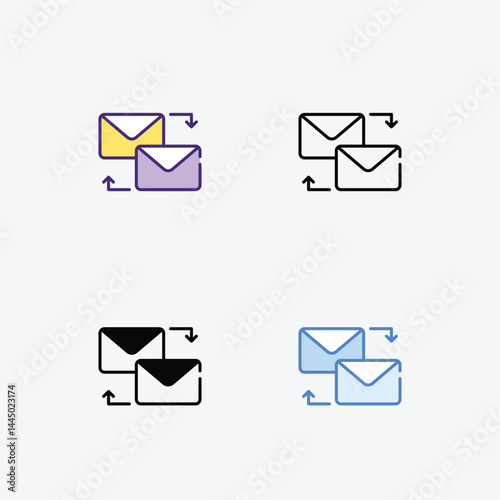 Reply  icons set in different style vector stock illustration