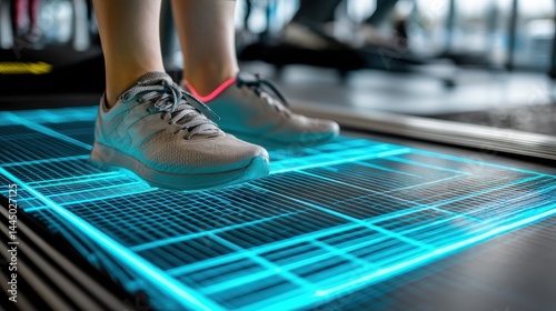 Technology in sports, professional athlete training monitored by modern research methods