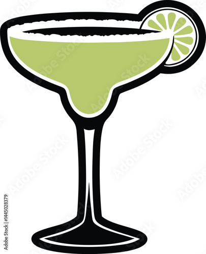 Cinco de mayo Mexican celebration margarita glass icon