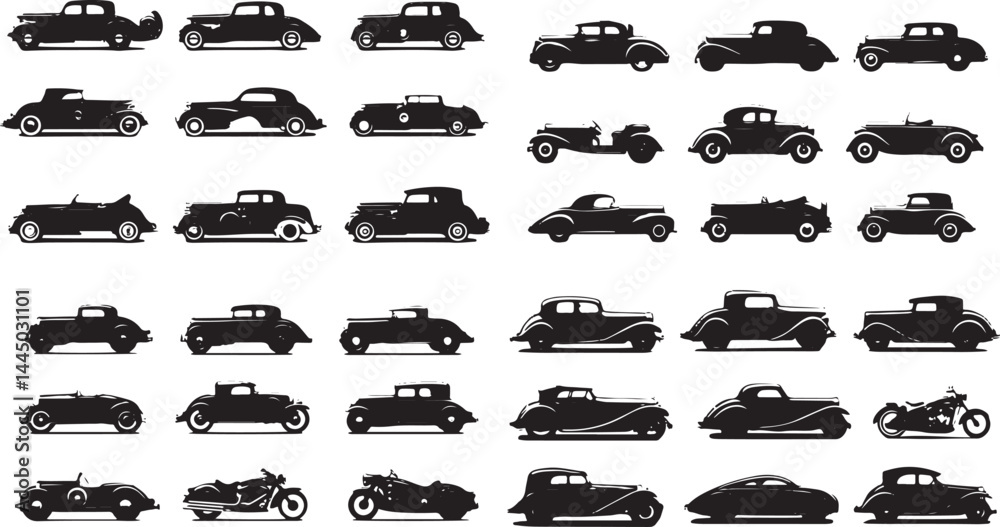 set of cars, car, icon, auto, vector, truck, transport, vehicle, transportation, illustration, set, automobile, silhouette, cars, van, symbol, traffic, bus, vintage, design, sedan, delivery, travel, s