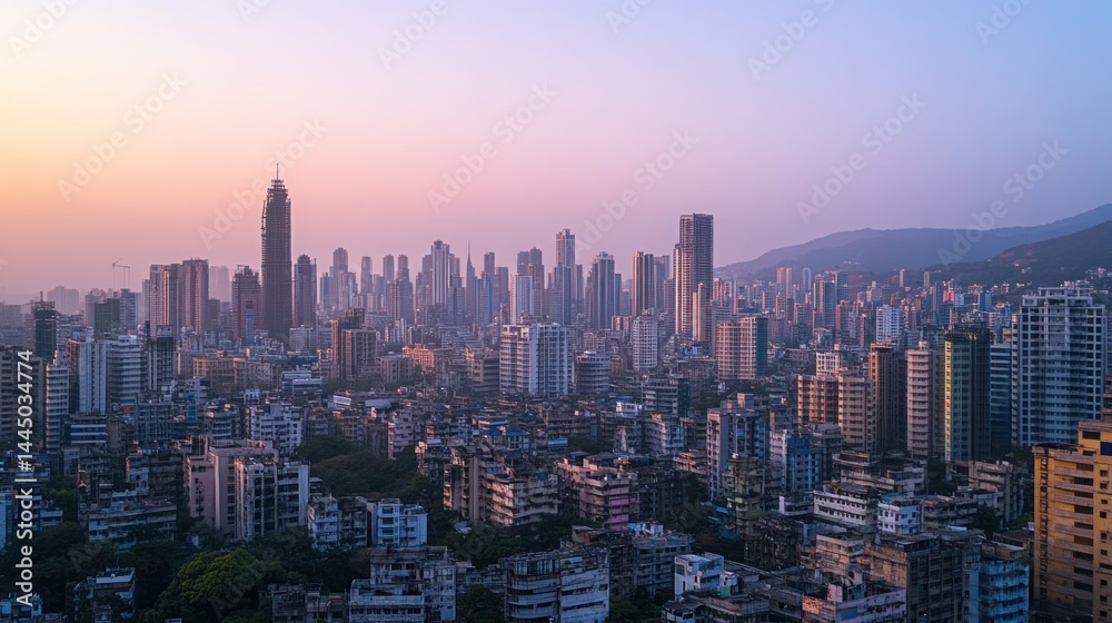 Fototapeta premium Urban skyline panorama